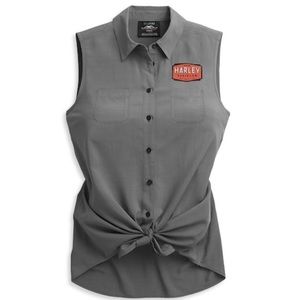 Harley-Davidson Sleeveless Button-Down
